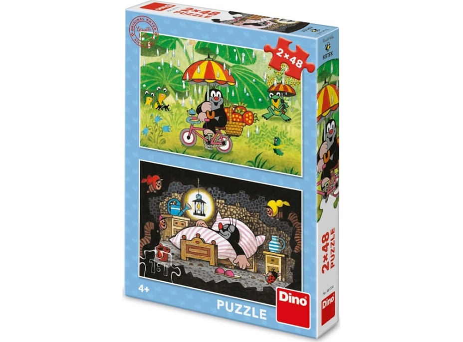 Dino Puzzle Krtkův den 2x48 dílků