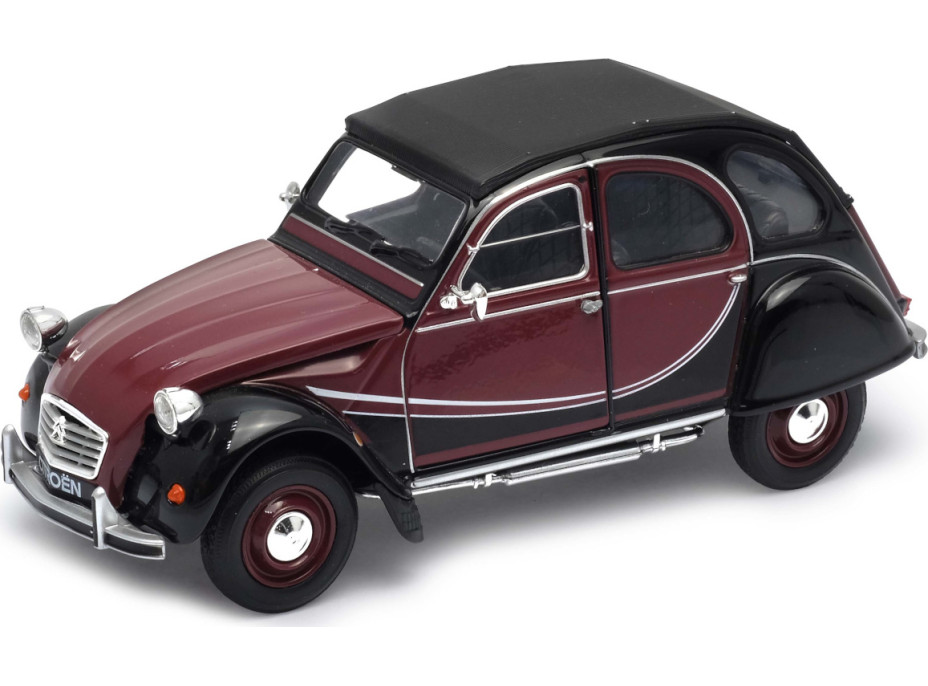 Welly Citroen 2CV 6 Charleston 1:24 černá burgund