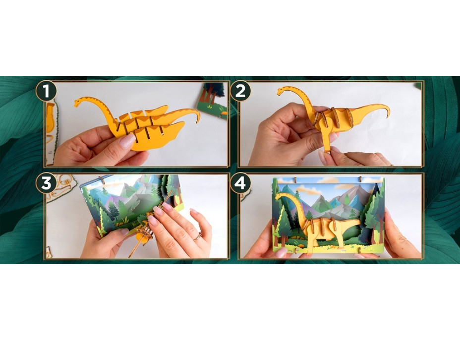 EscapeWelt 3D dřevěné puzzle Brontosaurus