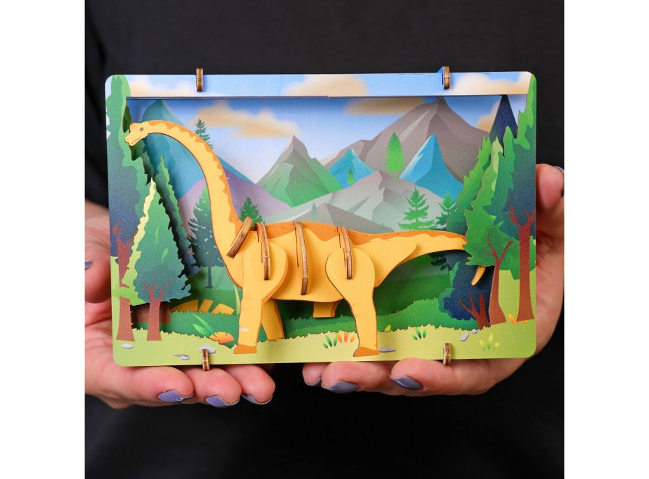 EscapeWelt 3D dřevěné puzzle Brontosaurus