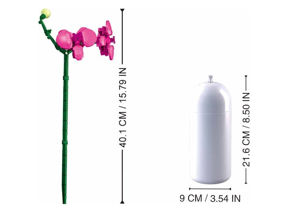 Sluban Flowers M38-B1101-12 Orchidej ve váze