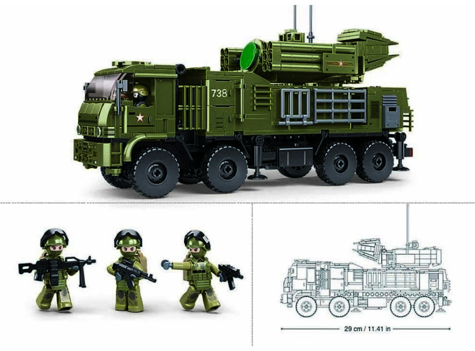 Sluban Model Bricks M38-B1252 Pantsir S1S v měřítku 1:35