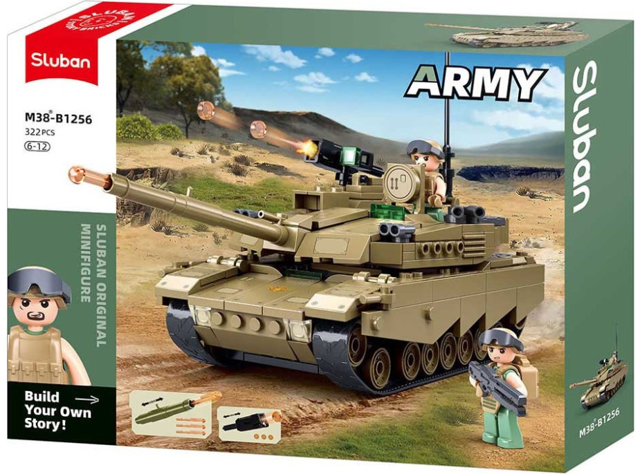 Sluban Army M38-B1256 Tank OEF-M1XS