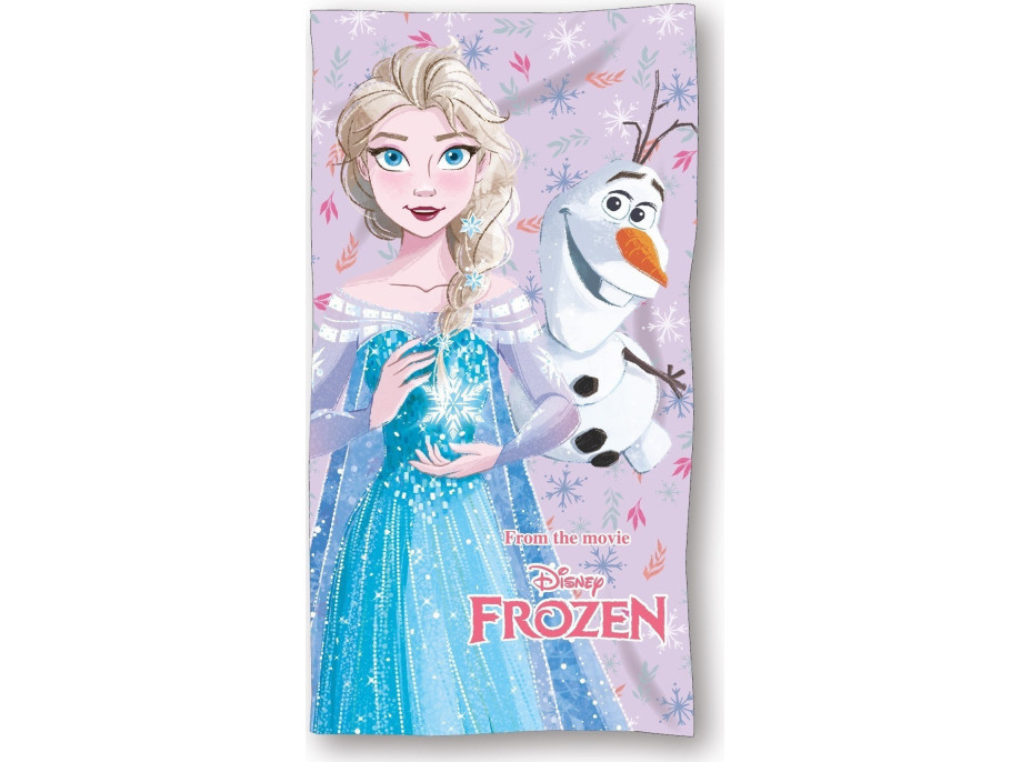 Bavlněná osuška Frozen - Elsa a Olaf - 70x140 cm