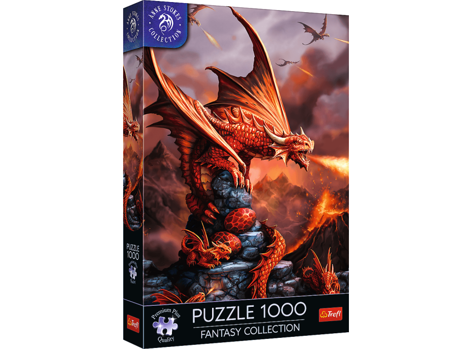 TREFL Puzzle Premium Plus Fantasy Collection: Ohnivý drak 1000 dílků