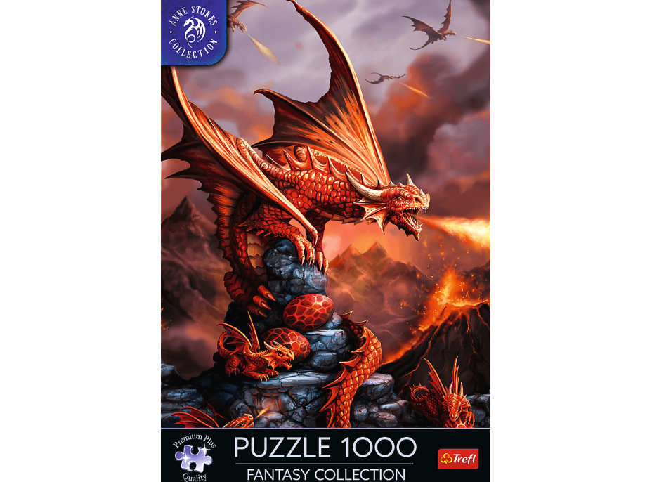 TREFL Puzzle Premium Plus Fantasy Collection: Ohnivý drak 1000 dílků