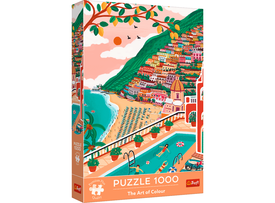 TREFL Puzzle Premium Plus The Art of Colour:  Positano, Itálie 1000 dílků