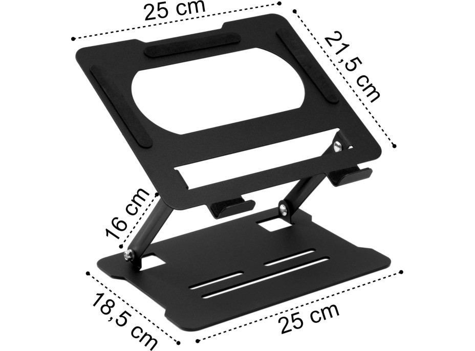 Nastavitelný stojan na notebook ALESSIO - černý