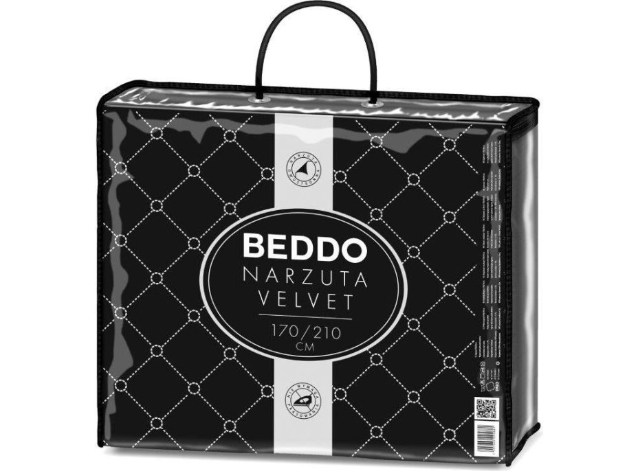 Přehoz na postel BEDDO Velvet 170x210 cm - světle šedý