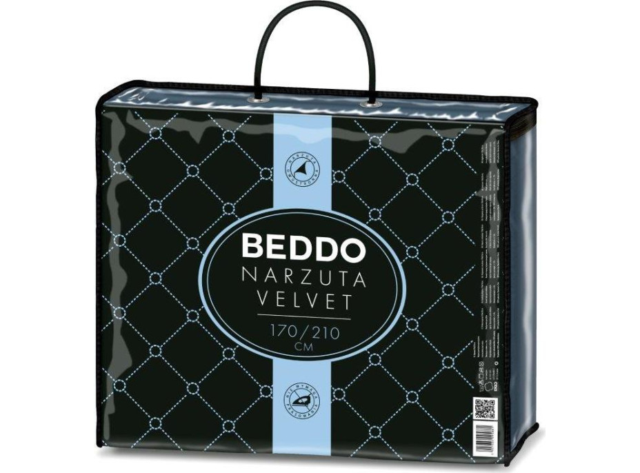 Přehoz na postel BEDDO Velvet 170x210 cm - tmavě modrý