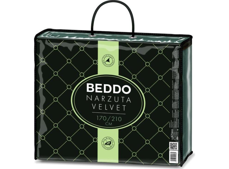 Přehoz na postel BEDDO Velvet 170x210 cm - zelený