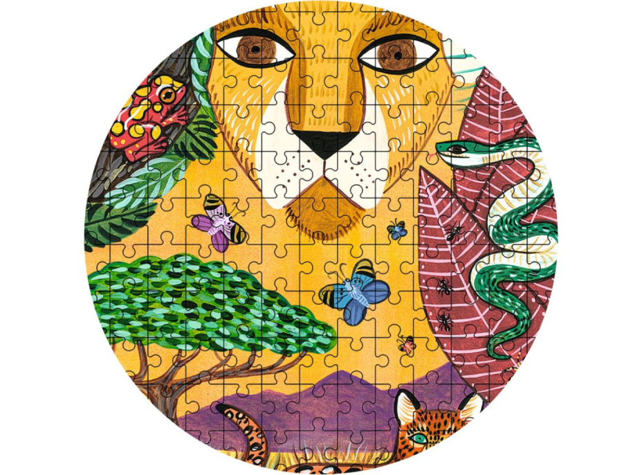 DJECO Obrysové puzzle Lev 350 dílků