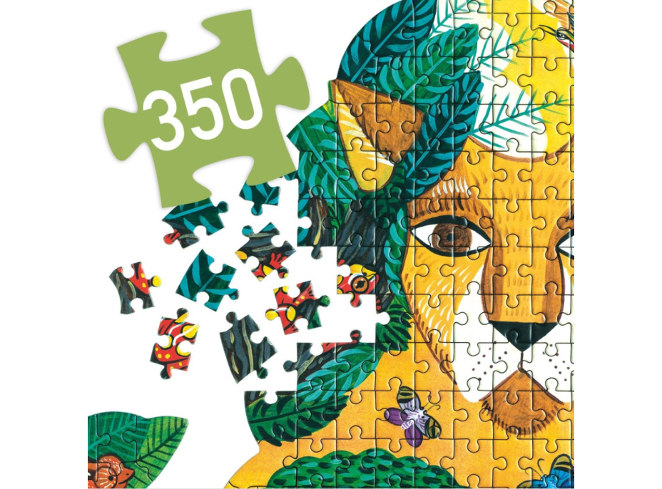 DJECO Obrysové puzzle Lev 350 dílků