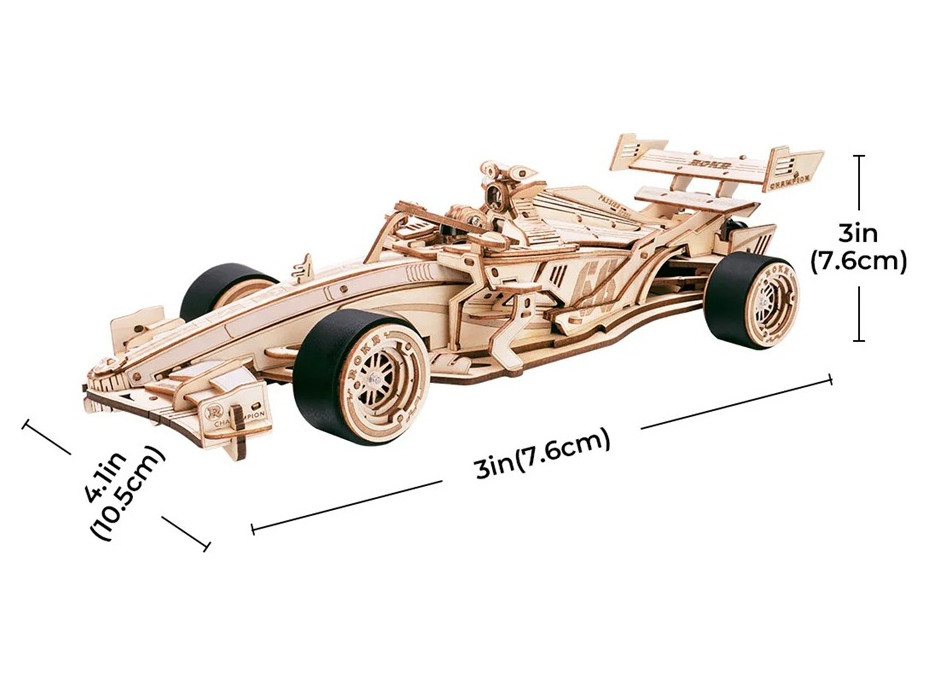 RoboTime 3D dřevěná skládačka Závodní auto