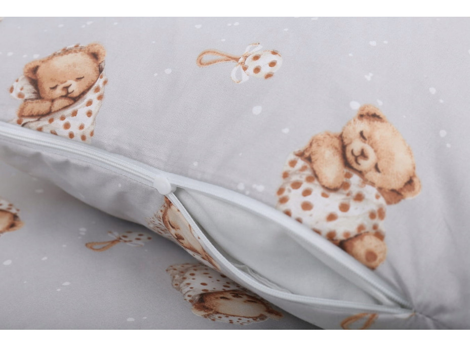 Dětské bavlněné povlečení do postýlky 120x90 cm BABYMAM PREMIUM - Medvídek Teddy