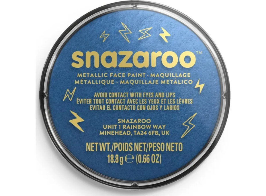 SNAZAROO Barva na obličej Metalická Modrá (Electric Blue) 18ml