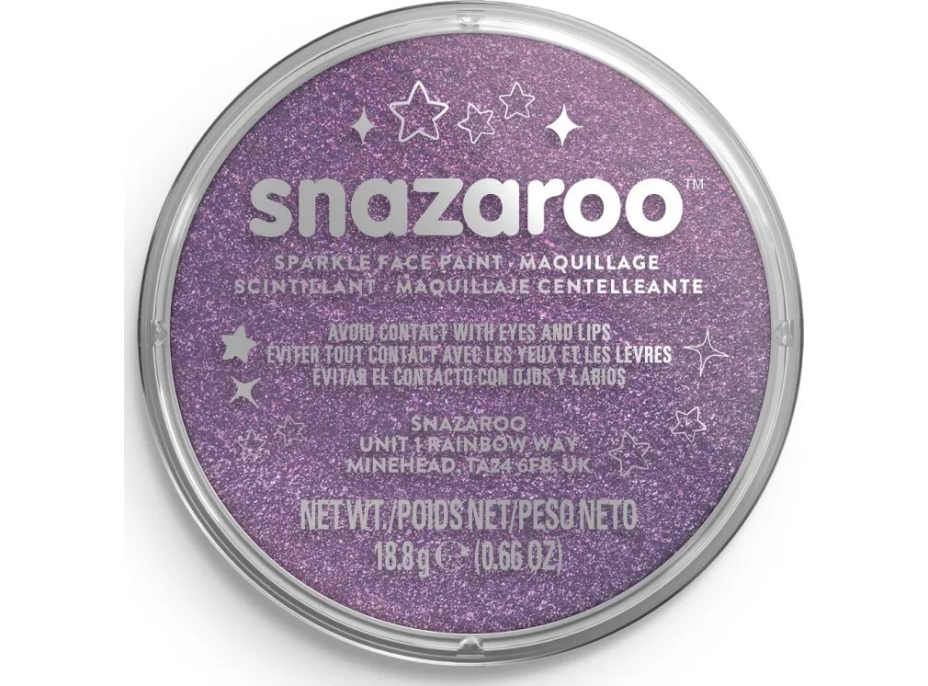 SNAZAROO Barva na obličej Třpytivá Filová (Sparkle Lilac) 18ml