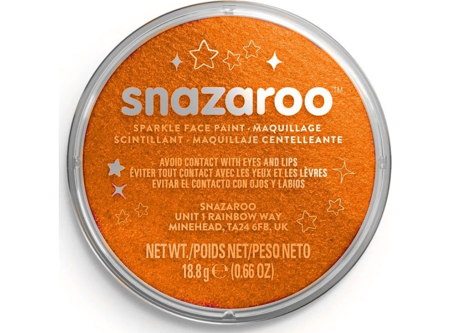 SNAZAROO Barva na obličej Třpytivá Oranžová (Sparkle Orange) 18ml