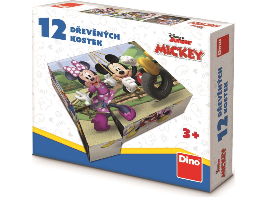 DINO Obrázkové kostky Mickey Mouse, 12 kostek