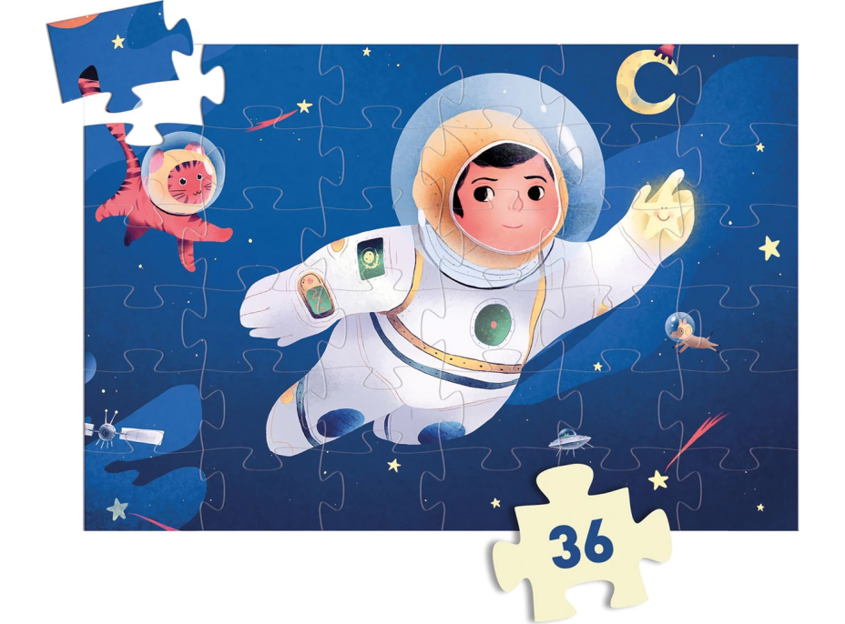 DJECO Puzzle Astronaut na měsíci 36 dílků