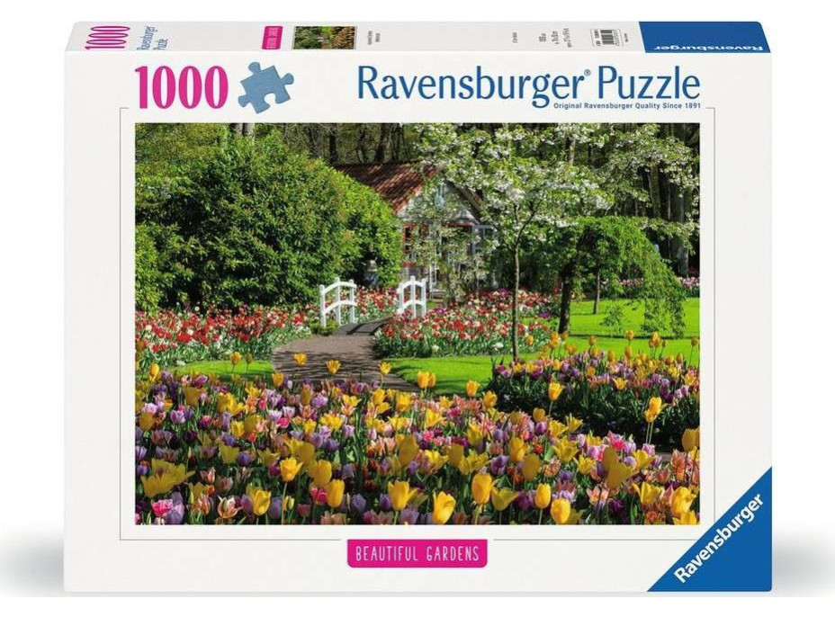 RAVENSBURGER Puzzle Kouzelné zahrady: Zahrada Evropy Keukenhof, Nizozemsko 1000 dílků