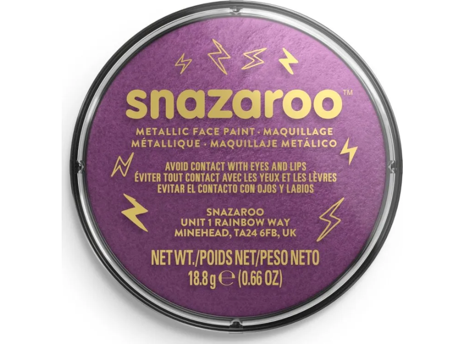 SNAZAROO Barva na obličej Metalická Fialová (Purple) 18ml