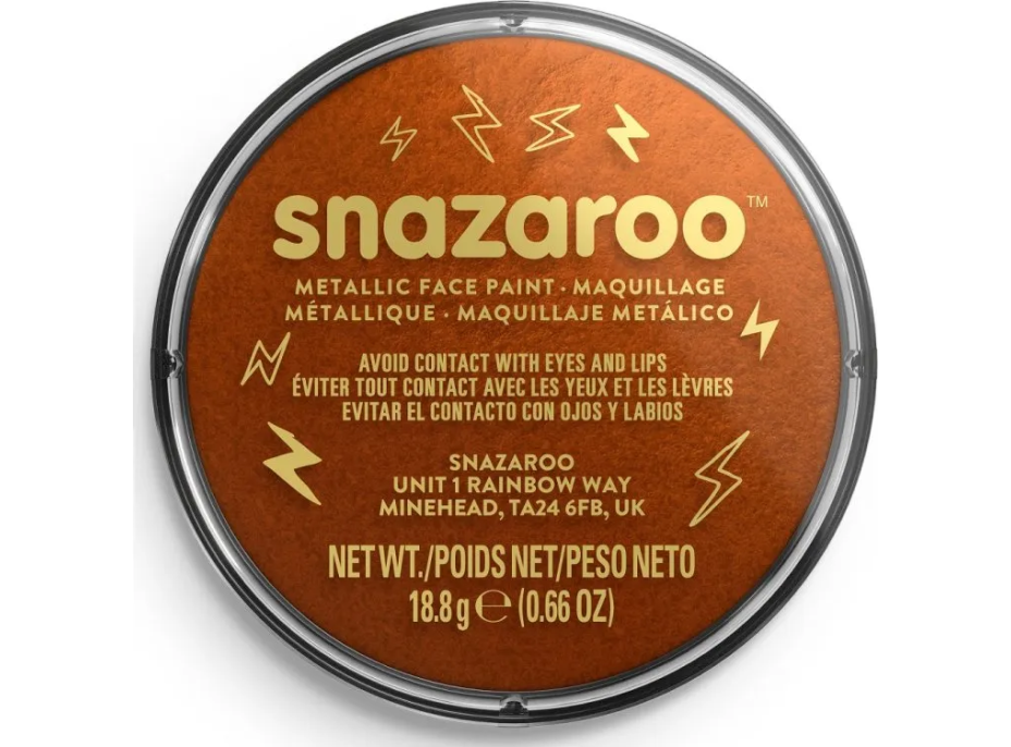 SNAZAROO Barva na obličej Metalická Měděná (Electric Copper) 18ml