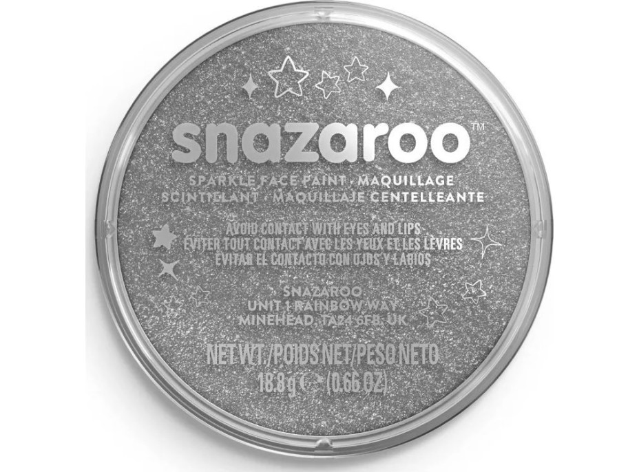 SNAZAROO Barva na obličej Třpytivá Šedá (Gun Metal Grey) 18ml