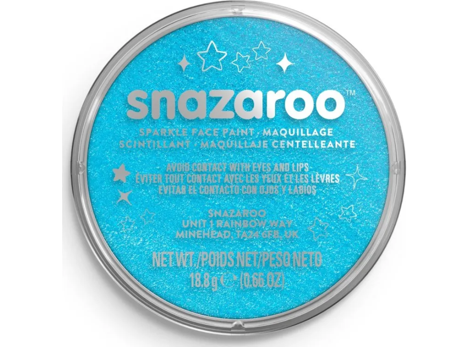 SNAZAROO Barva na obličej Třpytivá Tyrkysová (Sparkle Turquoise) 18ml