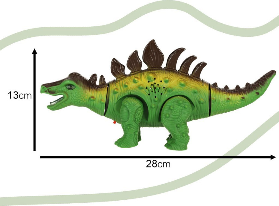 KIK Chodící Dinosaurus Stegosaurus se světly a zvuky