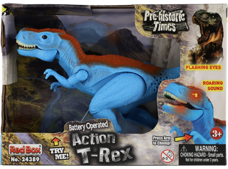 TEDDIES Chodící Dinosaurus T-Rex se světly a zvuky