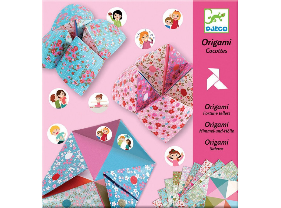 DJECO Origami Nebe, peklo, ráj (růžová)