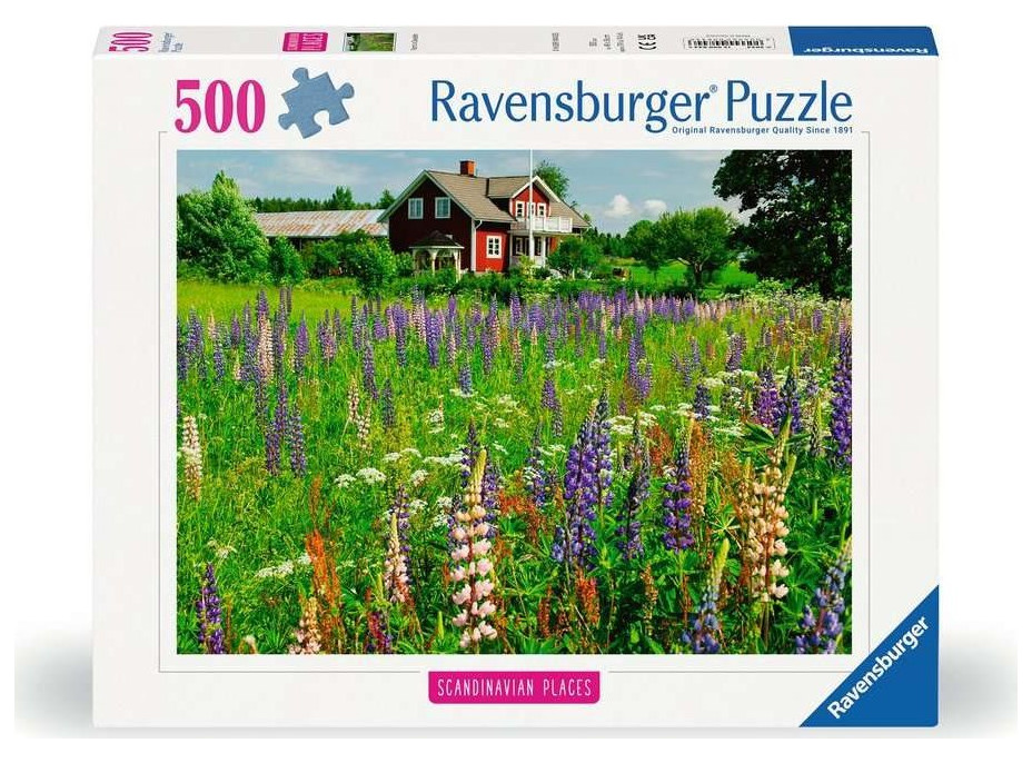 RAVENSBURGER Puzzle Skandinávie: Farma ve Švédsku 500 dílků