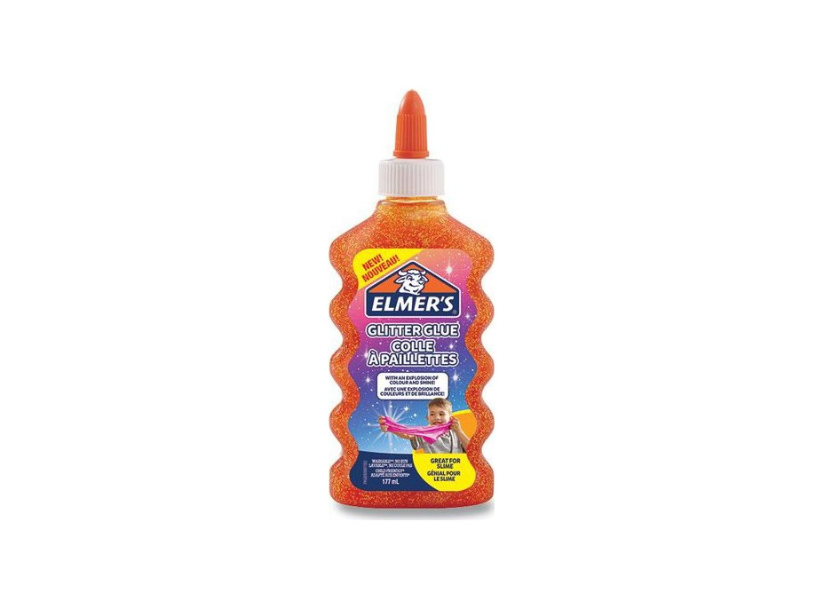 ELMER'S Třpytivé lepidlo 177ml oranžové