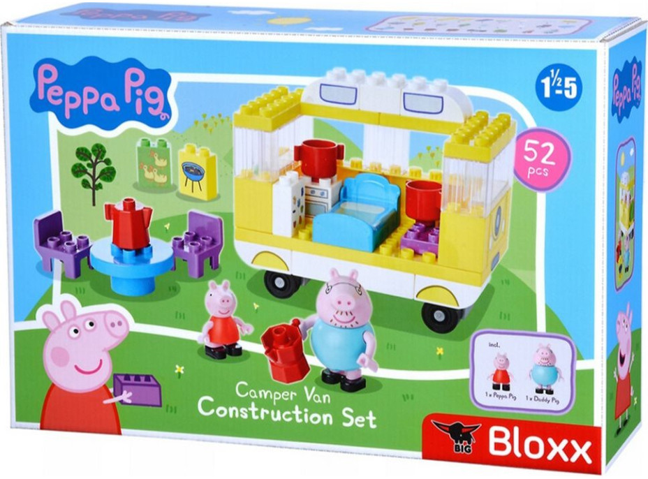 HASBRO Stavebnice Prasátko Peppa: Karavan 52ks