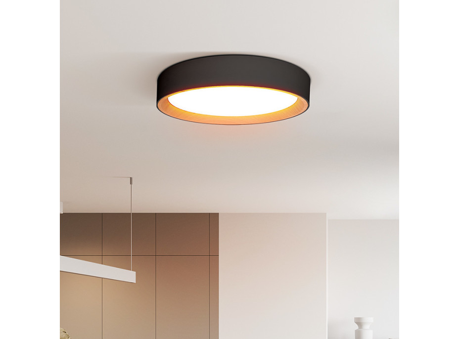 Solight LED osvětlení s dálkovým ovladačem Larios Black, 48W, 3360lm, 39cm, změna chromatičnosti, stmívatelné