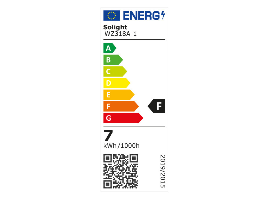 Solight LED žárovka, bodová , 7W, GU10, 3000K, 595lm, bílá