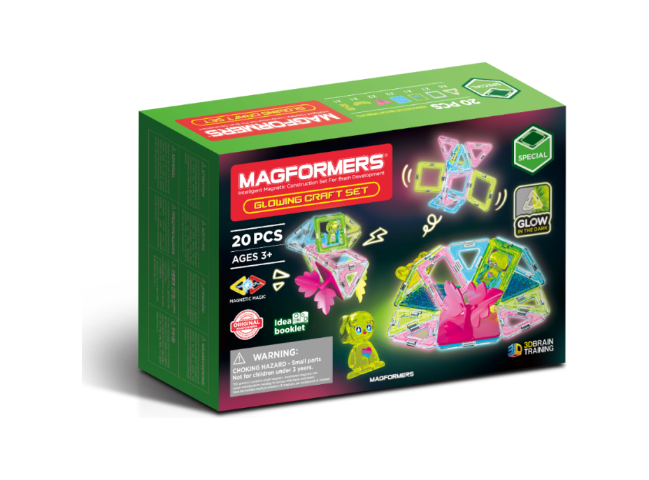 MAGFORMERS Glowing set 20 dílků