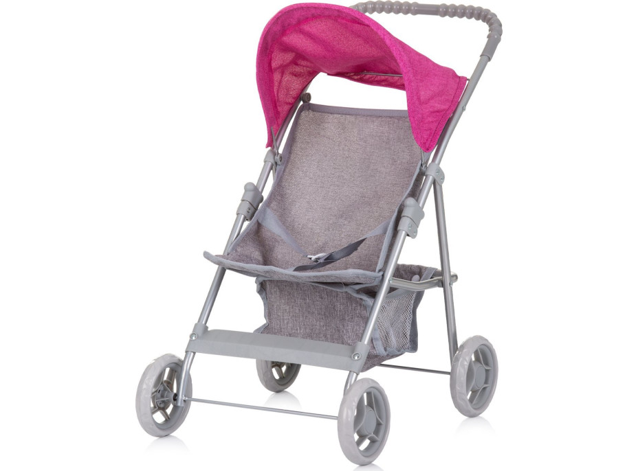 CHIPOLINO Sportovní kočárek pro panenky Alice Grey, Pink linen