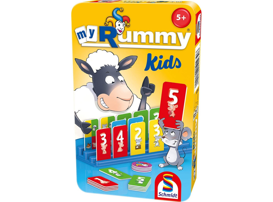 SCHMIDT Dětská hra MyRummy Kids v plechové krabičce