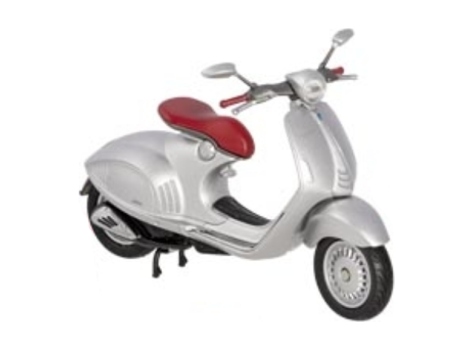 WELLY Kovový skútr Vespa 946 stříbrný