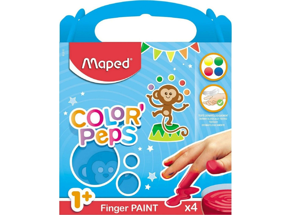 MAPED První prstové barvy Color'Peps v kalíšcích 4 x 80g