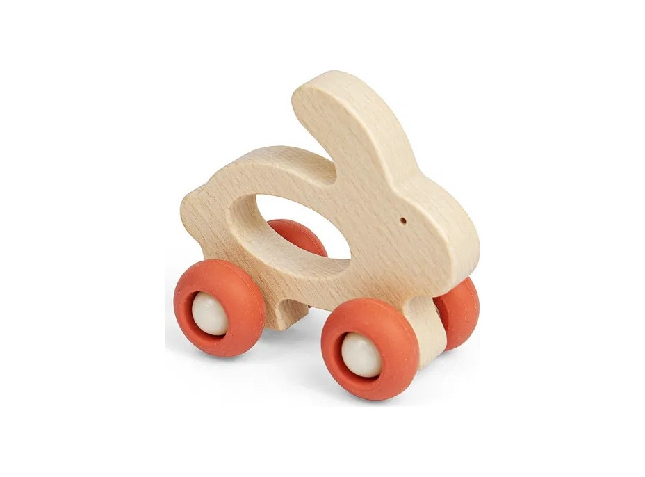 Bigjigs Toys Zvířátko na kolečkách Králíček