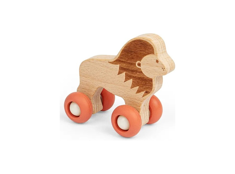 Bigjigs Toys Zvířátko na kolečkách Safari Lev