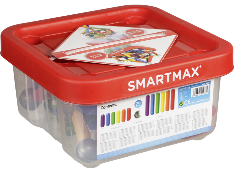 SMARTMAX Magnetická stavebnice Build XXL 70 dílků