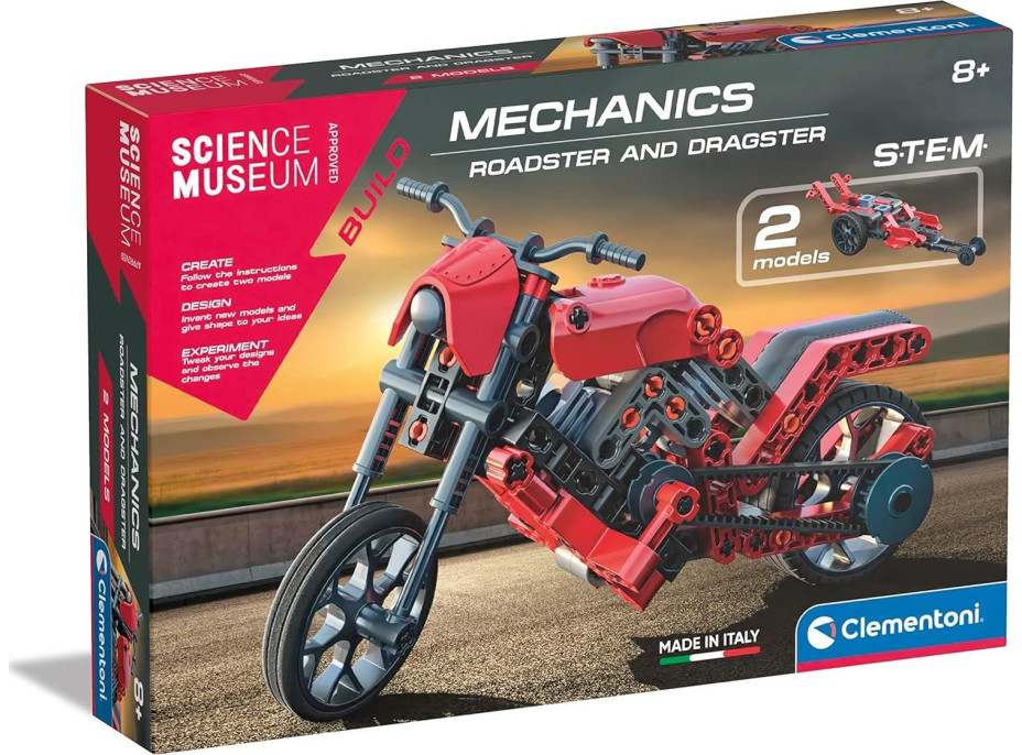 CLEMENTONI Science&Play Mechanická laboratoř Roadster a Dragster 2v1