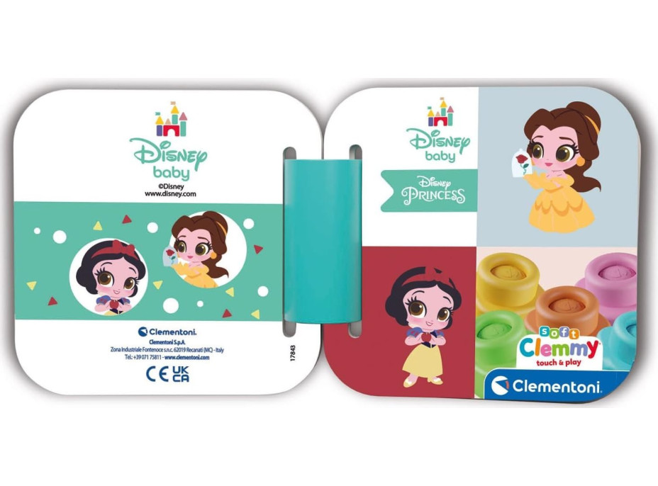 CLEMENTONI Soft Clemmy Hrací sada s knížkou Disney princezny