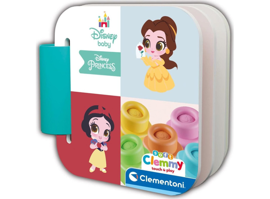 CLEMENTONI Soft Clemmy Hrací sada s knížkou Disney princezny