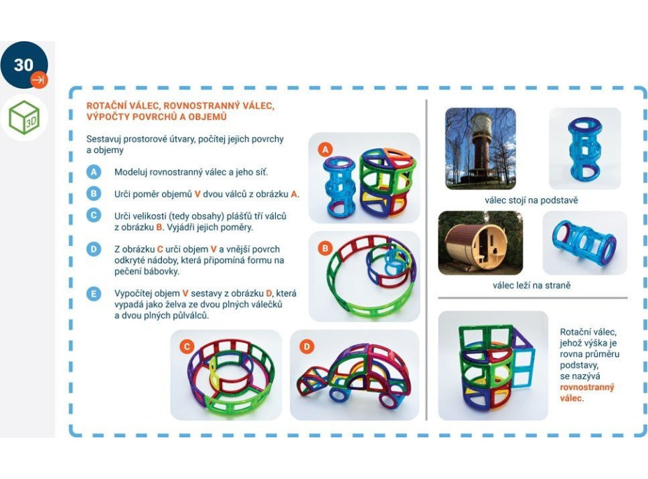 MAGFORMERS Výukové karty Geometrie 3: 2D a 3D geometrie