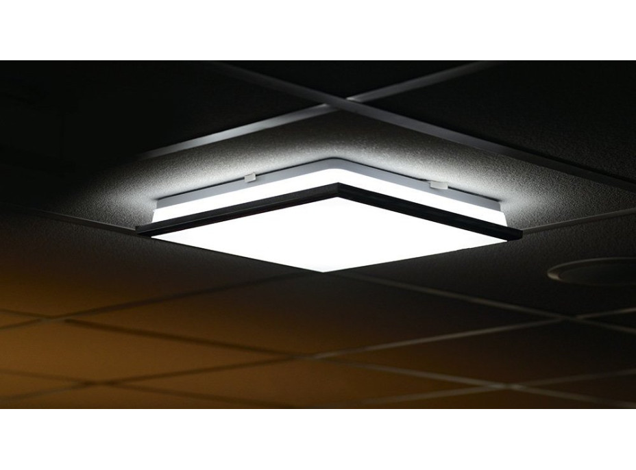 Sapho SILVER stropní LED svítidlo 28x28cm, 10W, 230V, 3000K/4000K/6500K, chrom AU478